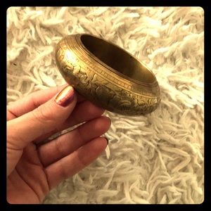 Gold Metal Bangle Bracelet
